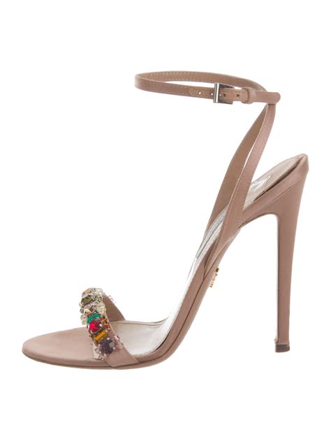 prada jeweled strap shoes|women's slingback prada shoes.